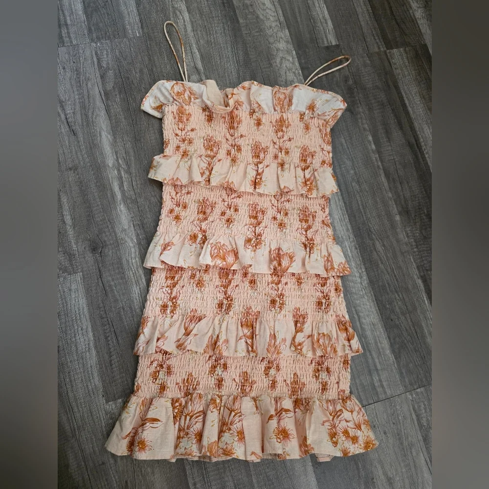 SABO SKIRT Dion MINI Dress Ruffle Cottagecore Floral Selkie L AUSTRALIA Floral - Picture 10 of 10